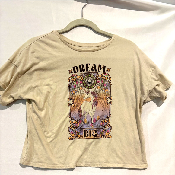 Wonder Nation Unicorn Retro rainbow Dream Big t-shirt Top Size XXL sz 16 - Picture 2 of 7